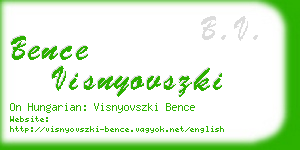 bence visnyovszki business card